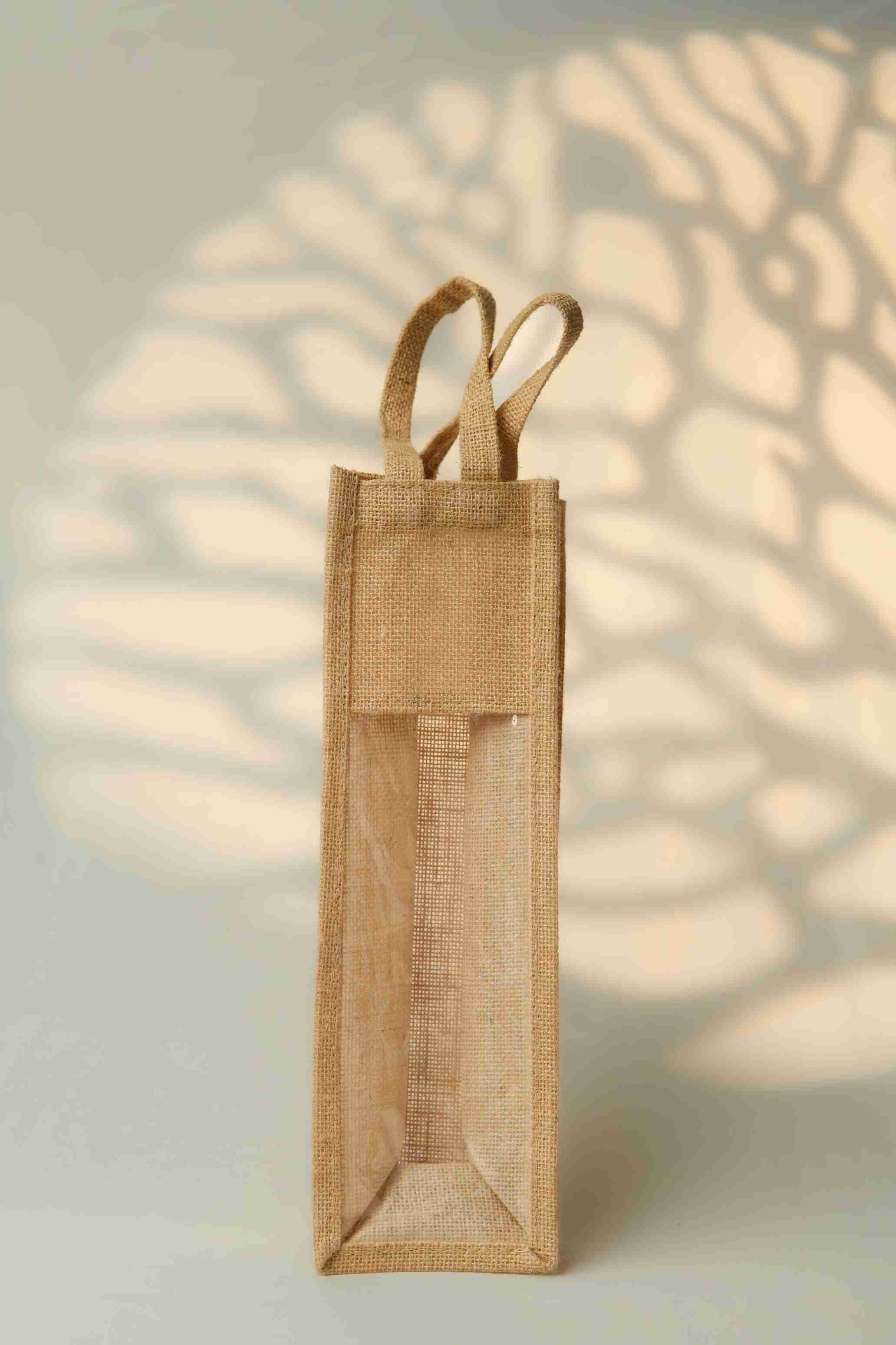 Jute Wine bag PVC